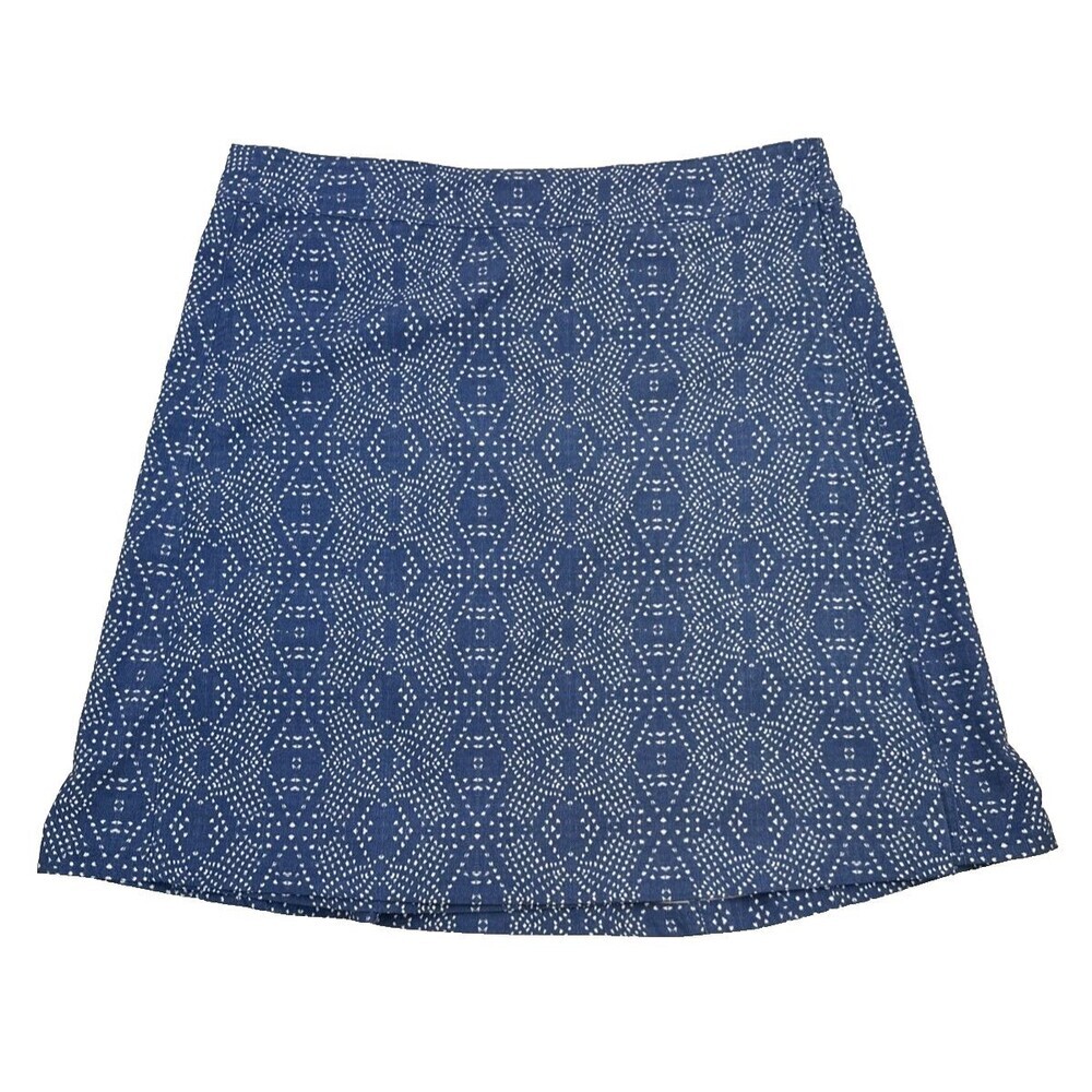 Ripskirt Hawaii Wrap Skirt Length 2 Adjustable Cover Up Blue White Pattern Med